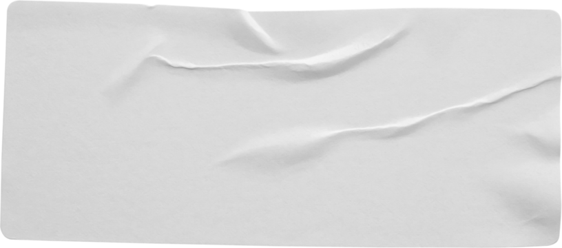 Paper sticker label isolated on white background