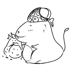 Rich mouse pirate cartoon drawing