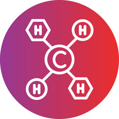 Obraz premium Methane Icon Style