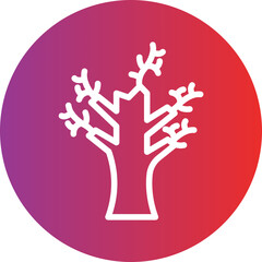 Dry Tree Icon Style