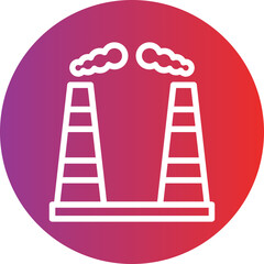 Chimney Pollution Icon Style