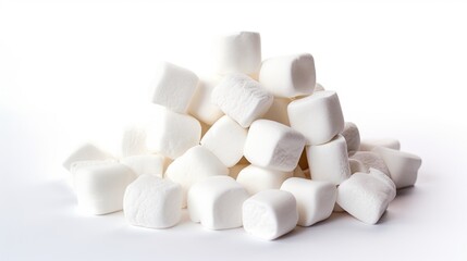 Fototapeta na wymiar A pile of marshmallows sitting on top of each other