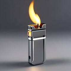 burning cigarette lighter - obrazy, fototapety, plakaty