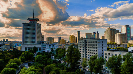 Fototapeta premium Architectural landscape of Changchun city, China