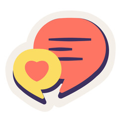 social media communication sticker