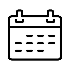 Calendar icon using line style