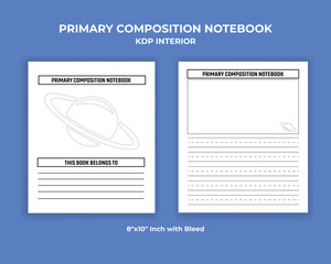 Primary Composition Notebook KDP Interior