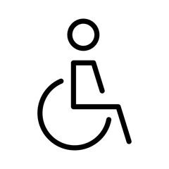 Icon for disabled people. Icon of a person sitting in a wheelchair