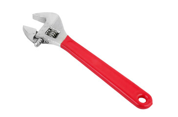 Adjustable wrench isolated on white background