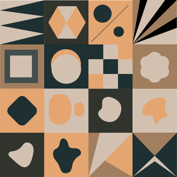 Shapes design in square for templates