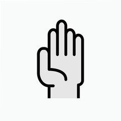 Hand Stop Icon. Greeting, Reject. Refuse, Resist Illustration. Applied as Trendy Symbol for Design Elements, Websites, Presentation, and Application - Vector.