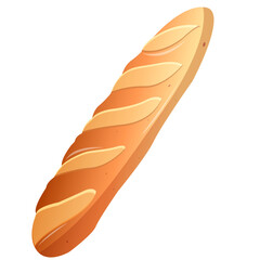 Baguette, baking bread, food vector cartoon illustration. Bread clipart for graphic resources for...