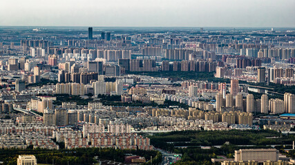 Architectural landscape of southern new town in Changchun, China