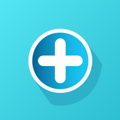 Fototapeta premium Clinical laboratory filled gradient logo. Medical care. Plus sign. Cross symbol. Design element. Created with artificial intelligence. Ai art for corporate branding, healthcare professional