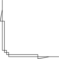 Corner Border Outline Isolated Vector