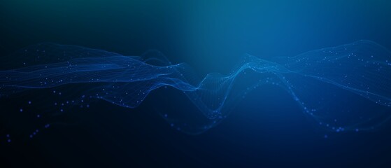 Abstract futuristic - technology with polygonal shapes on dark blue background. Design digital technology concept. 3d illustration.