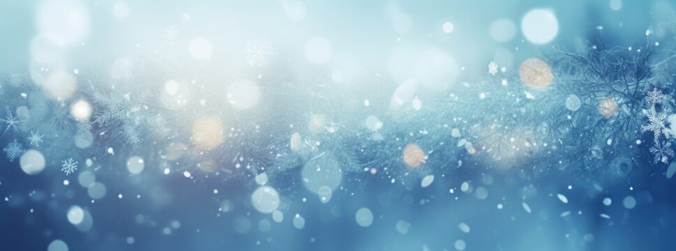 Blue snow background stock photo