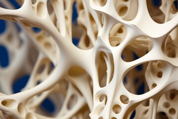 Structure of osteoporosis bones. Generative AI