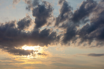 Clouds in the sky at sunset