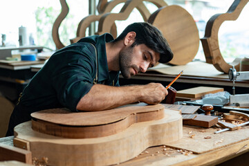 Guitar Luthier Ensures Back and Body Match in Mold