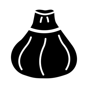 recommend clip art: Chinese dim sum, Gyoza black icon isolated. Silhouette Vector illustration. Dumpling Steamed.