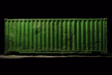 unsealed green cargo, facing. Generative AI