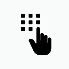 Smart Lock Icon. Automatic Key Access. Symbol Applied Technology for Modern Residence.