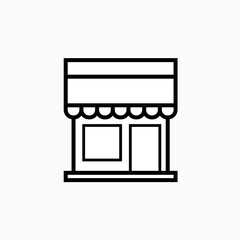 Store Icon. Market, Kiosk. Shop, Outlet Symbol. Applied for Design, Presentation, Website or Apps Elements - Vector.