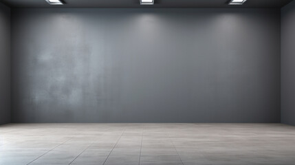 The studio background of the empty gray room - Generative AI