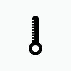 Thermometer Icon. Temperature Measurement, Medical Element Sign and Symbol - Vector Logo Template.