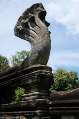 The Naga Bridge, leading to the southern outer gopura of Phimai Historical Park,Nakhon Ratchasima,Thailand