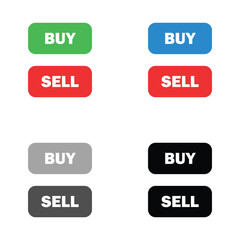 multicolor stock forex buy sell button black flat design