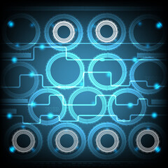 Futuristic and technology dark blue background