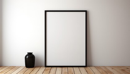Black Frame on Wooden Floor Mark 