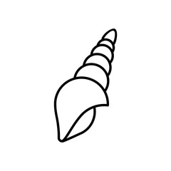 Seashell icon vector. Shell illustration sign. Sea life symbol or logo.