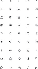 Set of Quality icons with Mobile Icons concept, on black white background