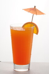 X on the beach Cocktail Mocktail group shot against a white background and garnished with the props