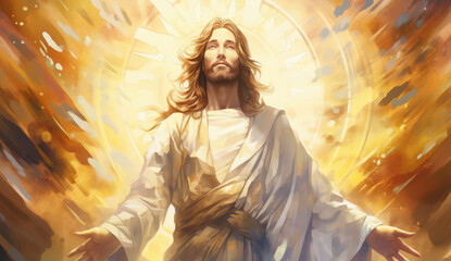 Portrait of Jesus Christ, savior of mankind.
