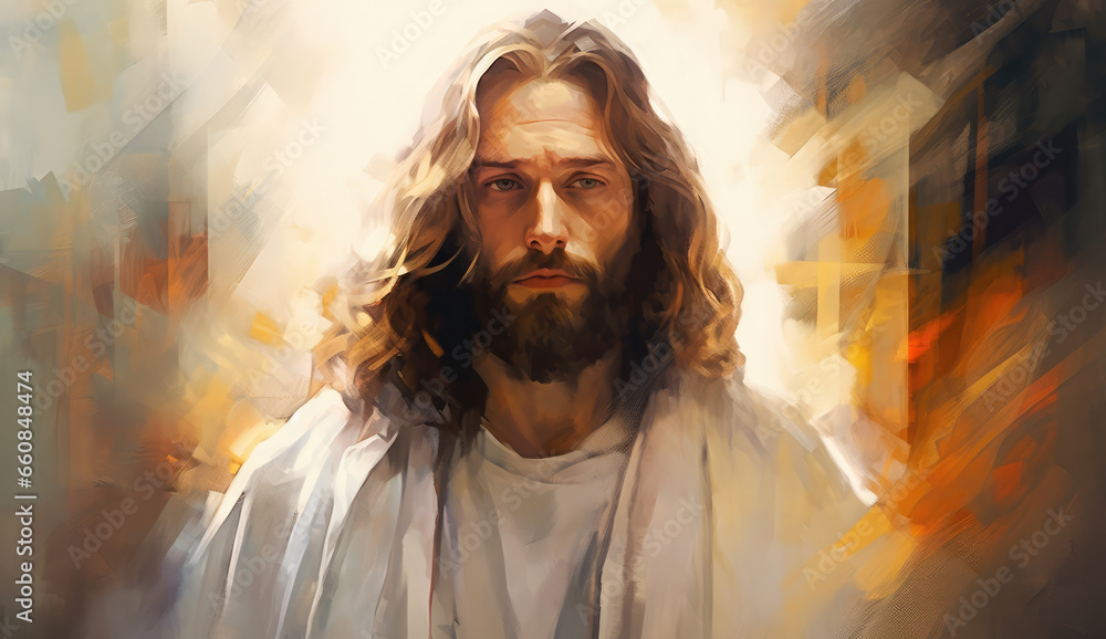 Sticker portrait of jesus christ, savior of mankind - Stickers