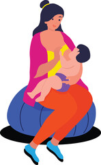 Mom breastfeeding's 