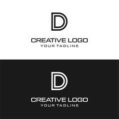 Fototapeta premium creative letter d logo desain vektor