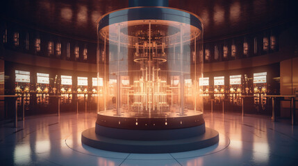 A nuclear reactor in a power plant or science institute.