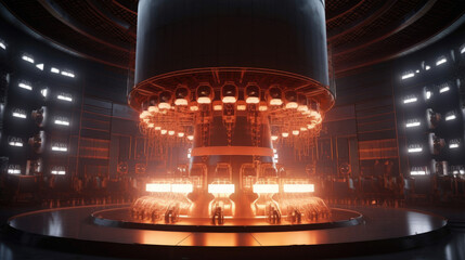 A nuclear reactor in a power plant or science institute.