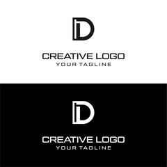 creative letter d logo desain vektor