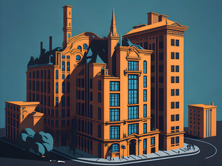 illustration of a city