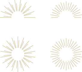 Vintage sunburst collection. Big set sunburst best quality. Sun rays. Radial sunset beams. Fireworks. Vector illustration.