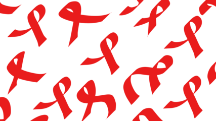 red ribbon pattern for World AIDS Day.