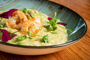 risotto with shrimps and herbs