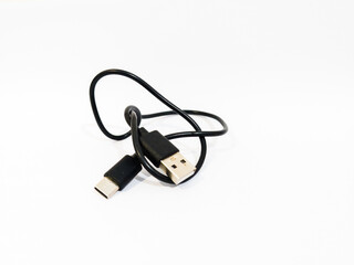 Cluttered USB Cables Tangled Wires in a Digital Mess