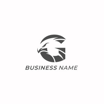 design logo combine letter G and eagle
